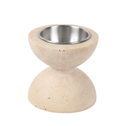 Modern Luxury Travertine Candle Holder - Elevate Your Home Ambiance