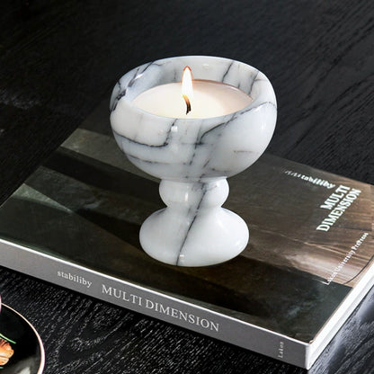 Nordic Style Calacatta Marble Aromatherapy Candle Holder