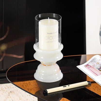 Modern Luxury Marble & Glass Candle Holder - Elevate Home Decor & Gifting