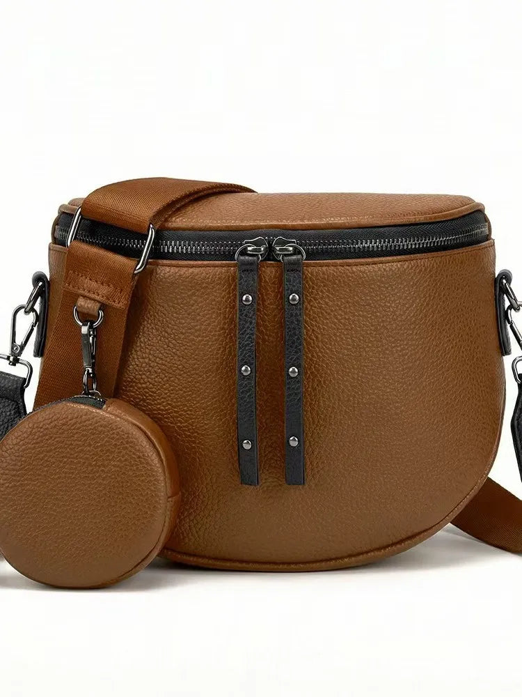 West Large Fanny Pack Crossbody Sling Bags  with Adjustable Strap and Coin Purse