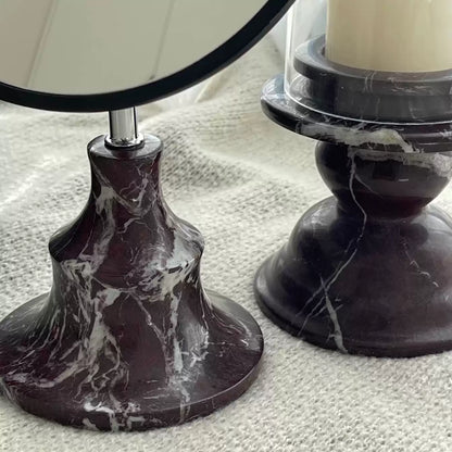 Mid-Century Natural Marble Vanity 3-Piece Set