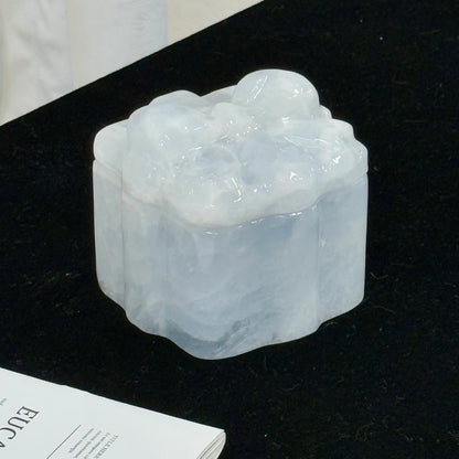 Bow-Tie Natural Marble Storage Jar – Luxury Desktop Decor