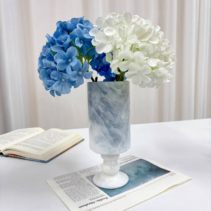 French Style Natural Marble Vase (Water-Friendly) – Light Luxury Living Room Decor