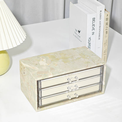 Natural Marble Jewelry Box - Luxury Multi-Tier Vanity Organizer
