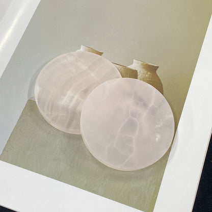 Nordic Style Handcrafted Natural Marble Coaster Set – Premium Heat-Resistant Table Decor