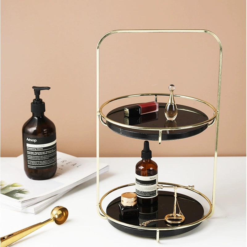 Modern Marble 2 Tier Standing Tray