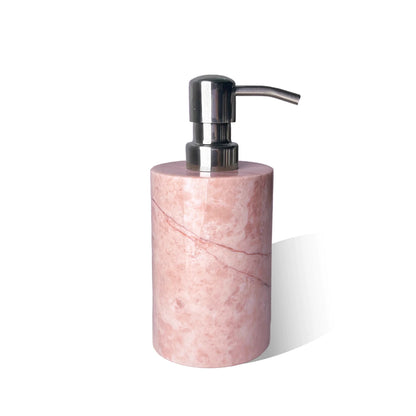 Luxury Handcrafted Pink Marble Bath Set