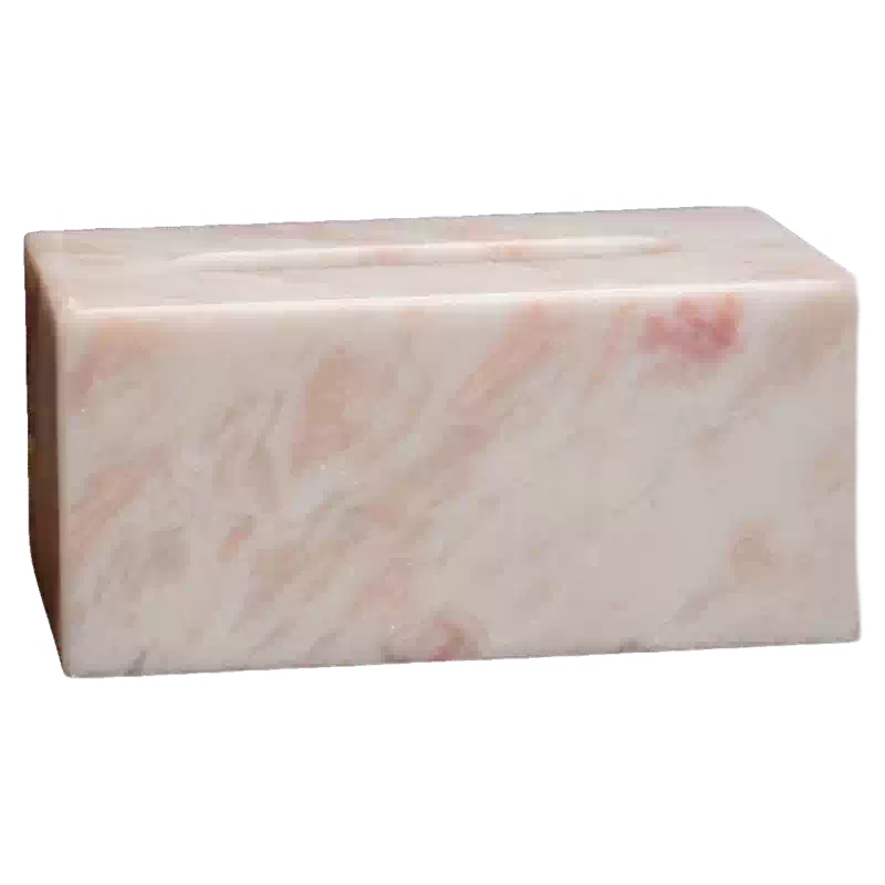Rainbow Rose Marble Tissue Box - Luxury Natural Stone Decor