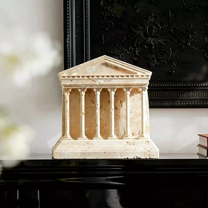Luxury Travertine Ancient Architecture Sculpture Decor