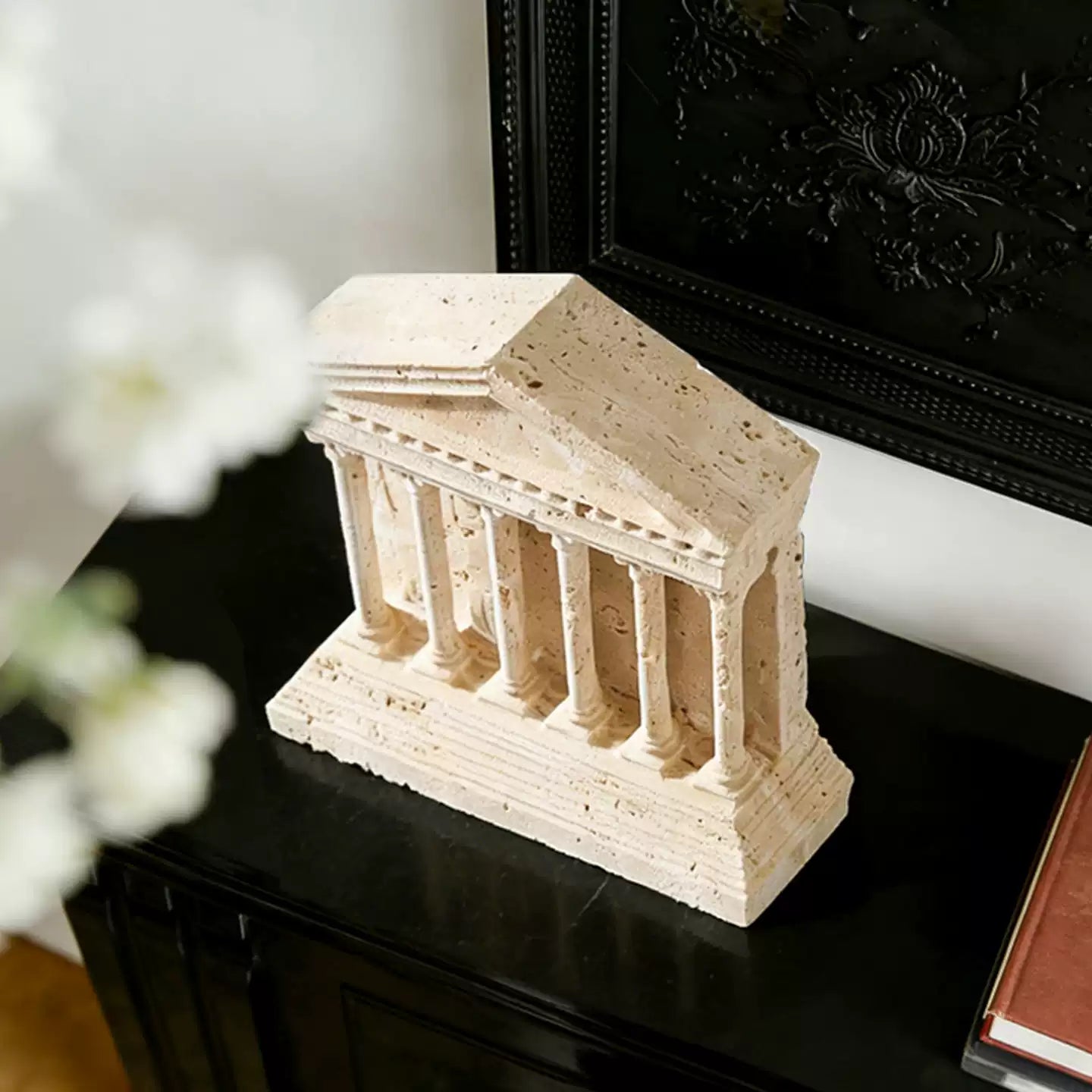 Luxury Travertine Ancient Architecture Sculpture Decor