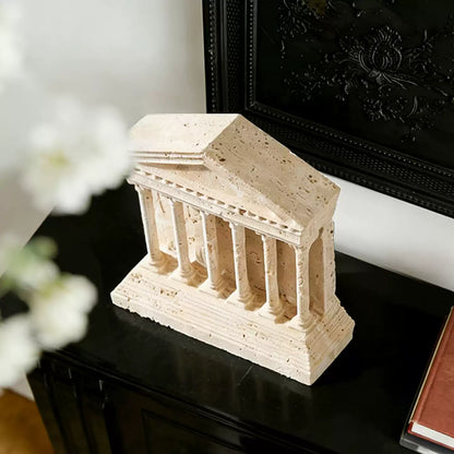 Luxury Travertine Ancient Architecture Sculpture Decor