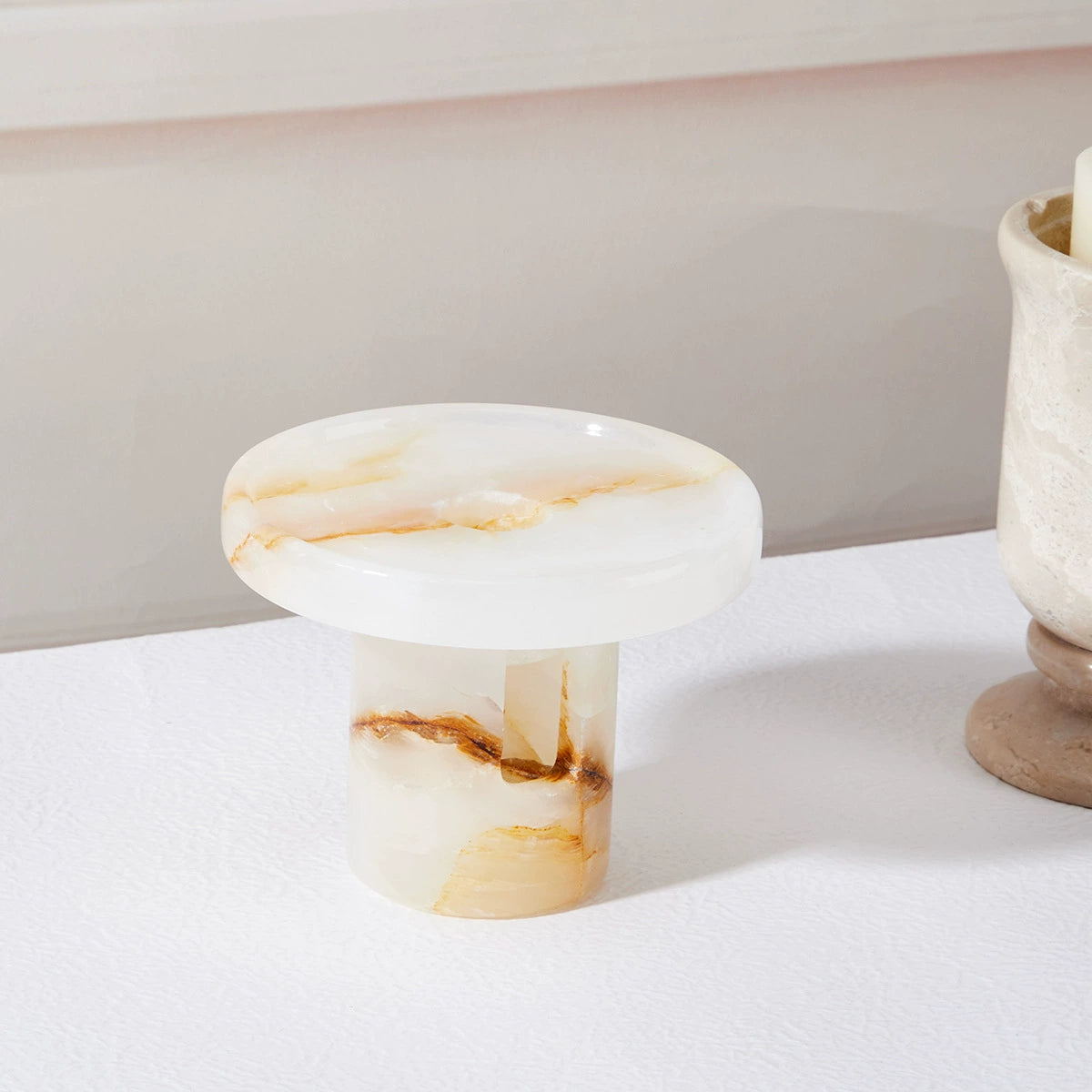 Neo-Chinese Luxury Alabaster Candle & Oil Warmer - Unique Ambiance for Home & Hotels