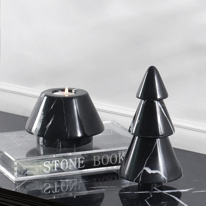 Luxury Detachable Christmas Tree Marble Candle Holder