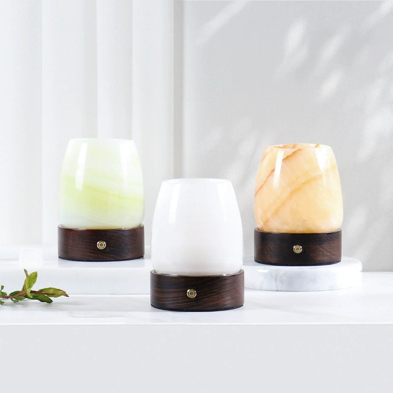 Modern Minimalist Marble Aromatherapy Lamp - Decorative Ambient Light for Bedroom