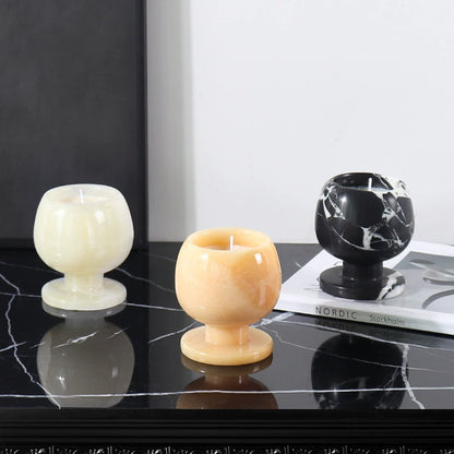 Luxury Contemporary Marble Candle Holder - Elevate Spaces with Timeless Elegance