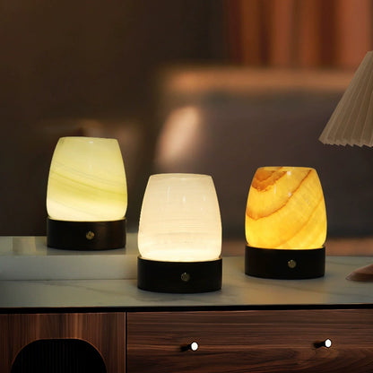 Modern Minimalist Marble Aromatherapy Lamp - Decorative Ambient Light for Bedroom