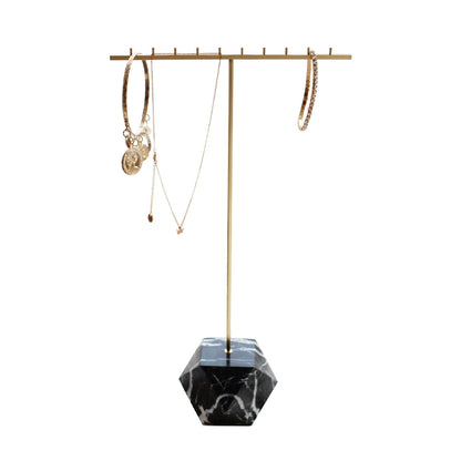 Marble & Brass Jewelry Storage Stand