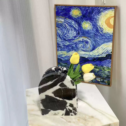 Natural Marble Mid-Century Vase – Nordic Luxury Decor