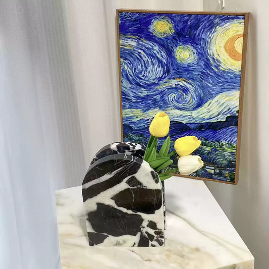 Natural Marble Mid-Century Vase – Nordic Luxury Decor