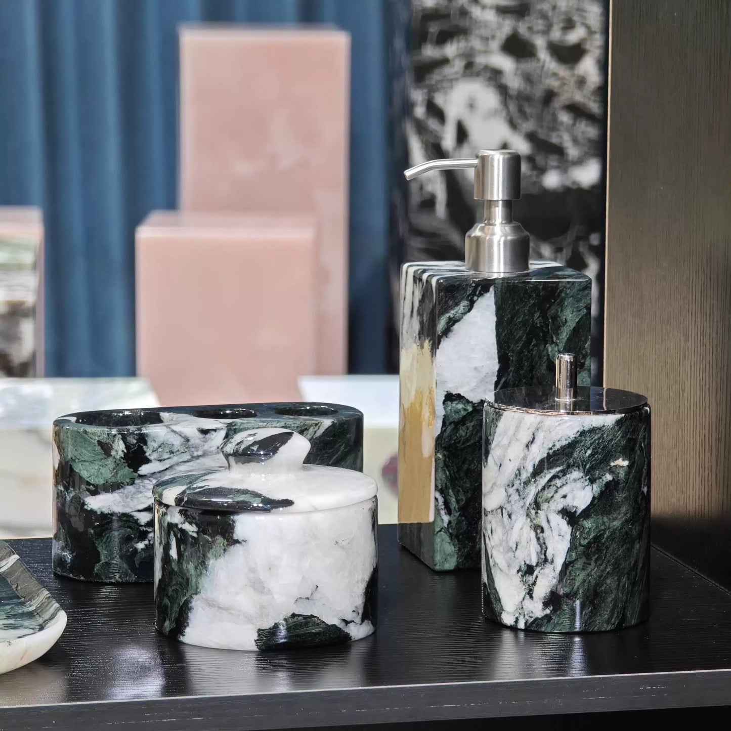 Fendi Green Marble Luxury Bathroom Accessories Collection