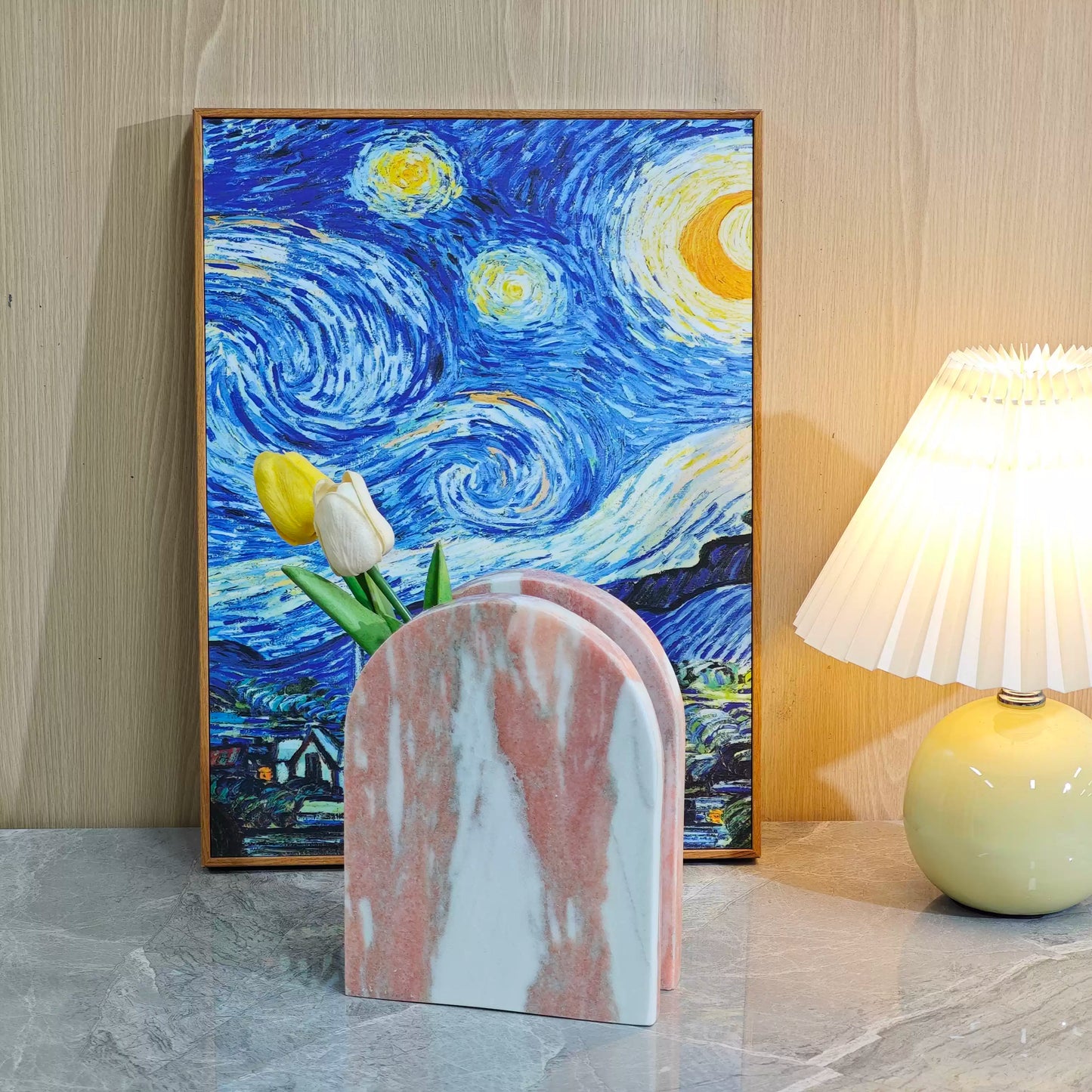 Natural Marble Mid-Century Vase – Nordic Luxury Decor