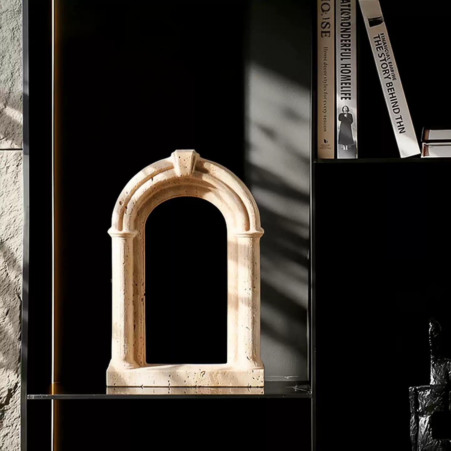 Wabi-Sabi Luxury Travertine Architecture Sculpture Decor