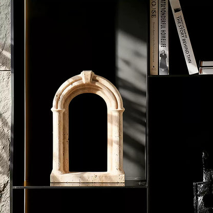 Wabi-Sabi Luxury Travertine Architecture Sculpture Decor