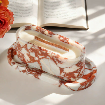 Modern Luxury Natural Marble Candle Cup - Elevate Home & Aromatherapy Decor