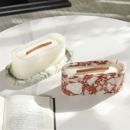 Modern Luxury Natural Marble Candle Cup - Elevate Home & Aromatherapy Decor