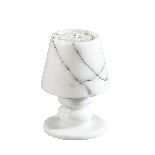 Vintage Wabi-Sabi Calacatta Marble Candle Holder