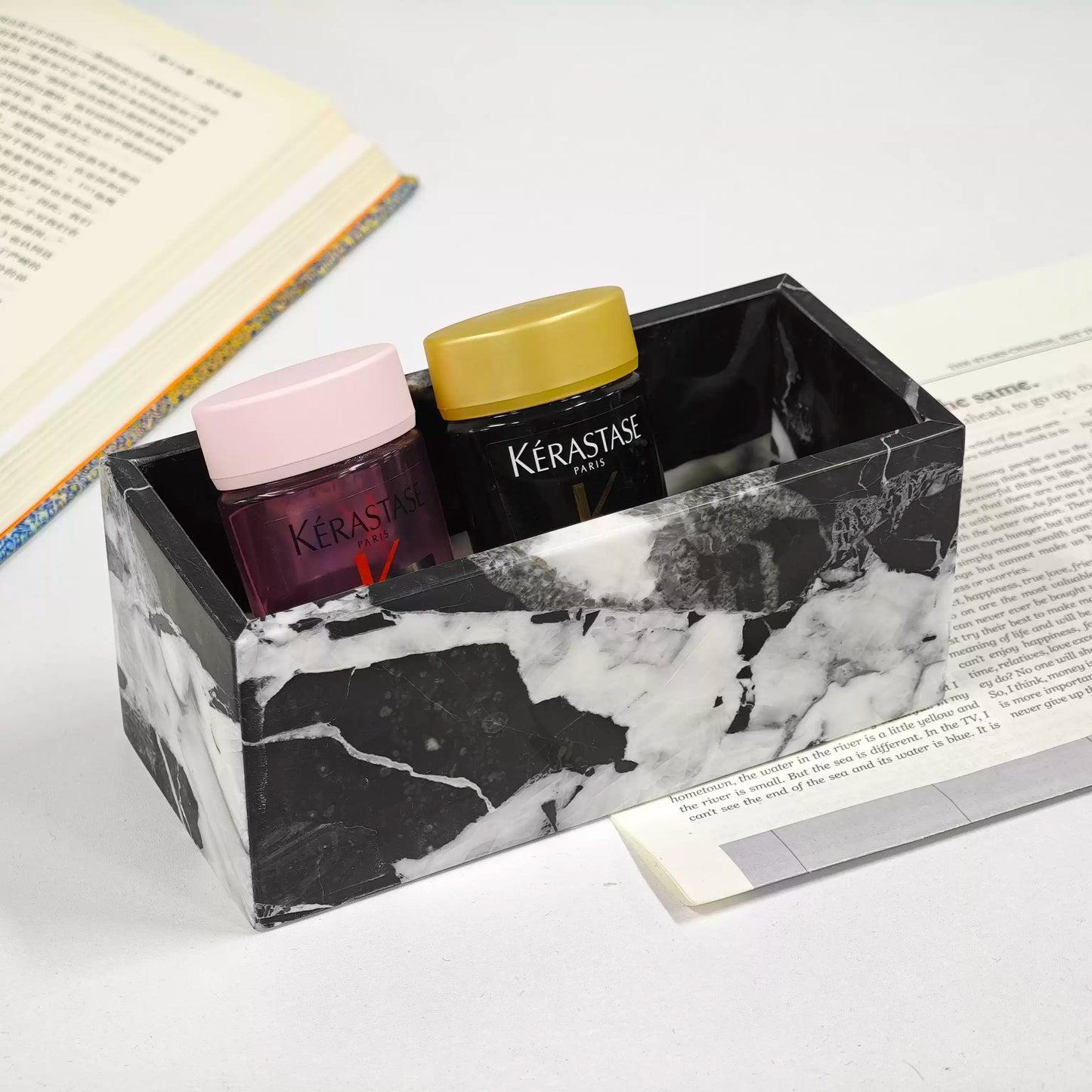 Natural Marble Minimalist Desktop Storage Box