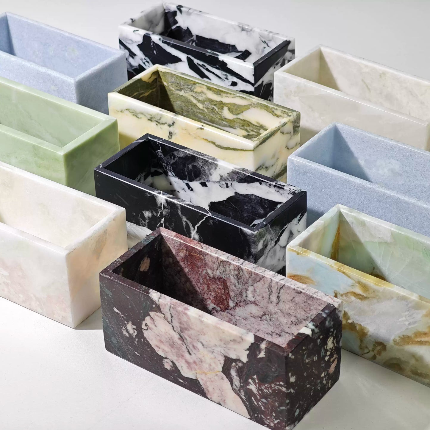 Natural Marble Minimalist Desktop Storage Box