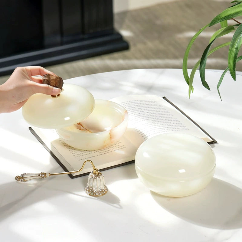Luxury Modern Style Marble Scented Candle Jar