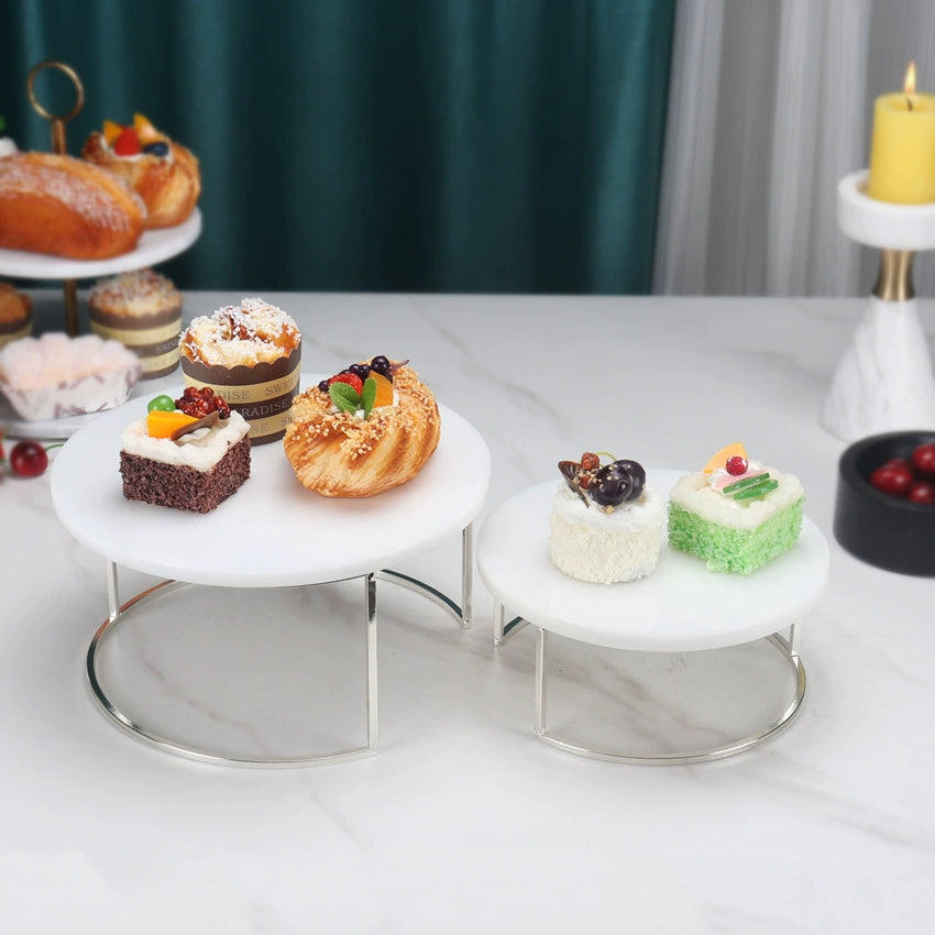 Nordic Style Marble Cake Stand Tray
