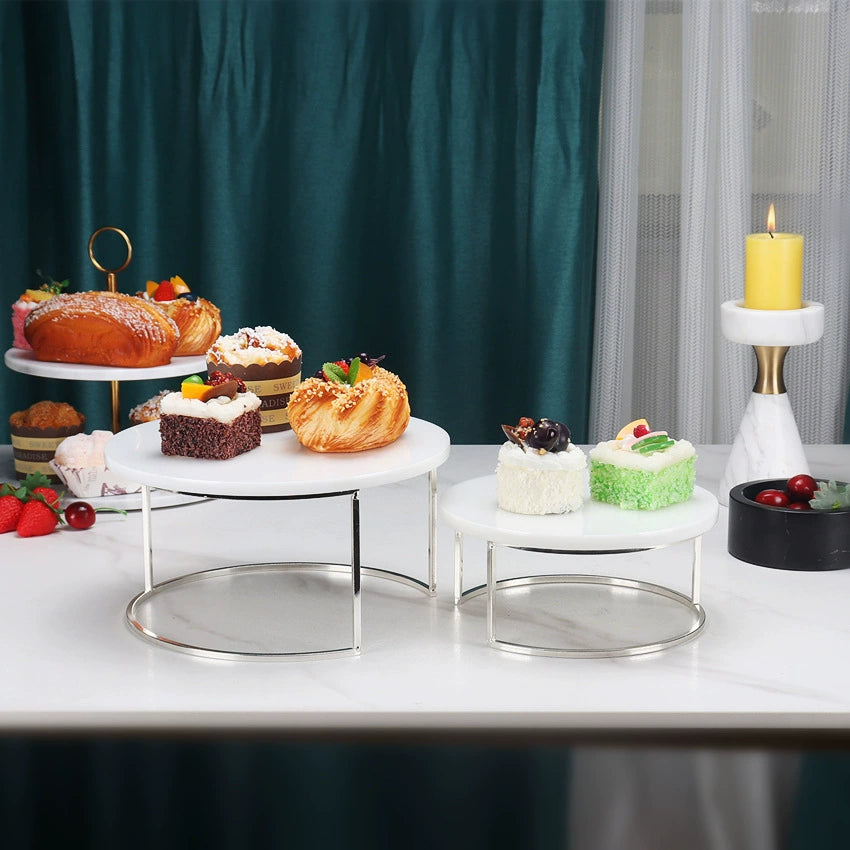 Nordic Style Marble Cake Stand Tray