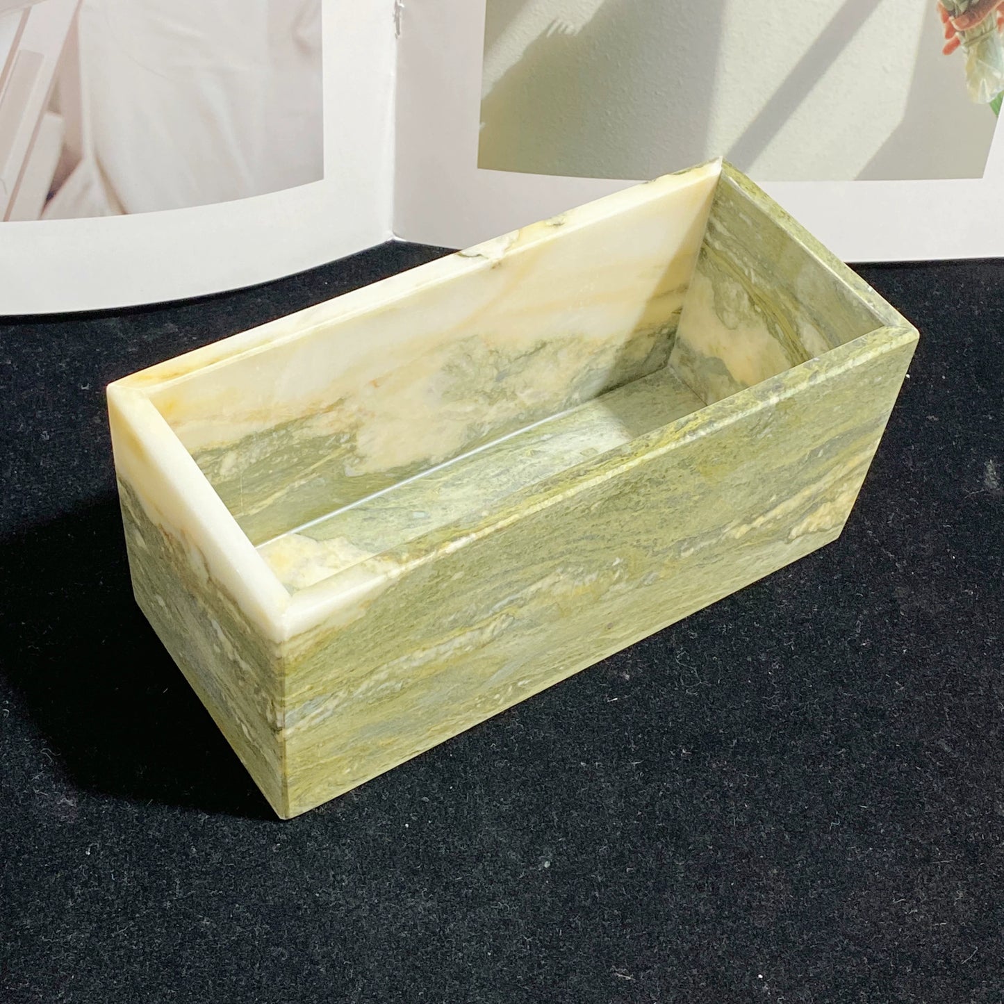 Natural Marble Minimalist Desktop Storage Box