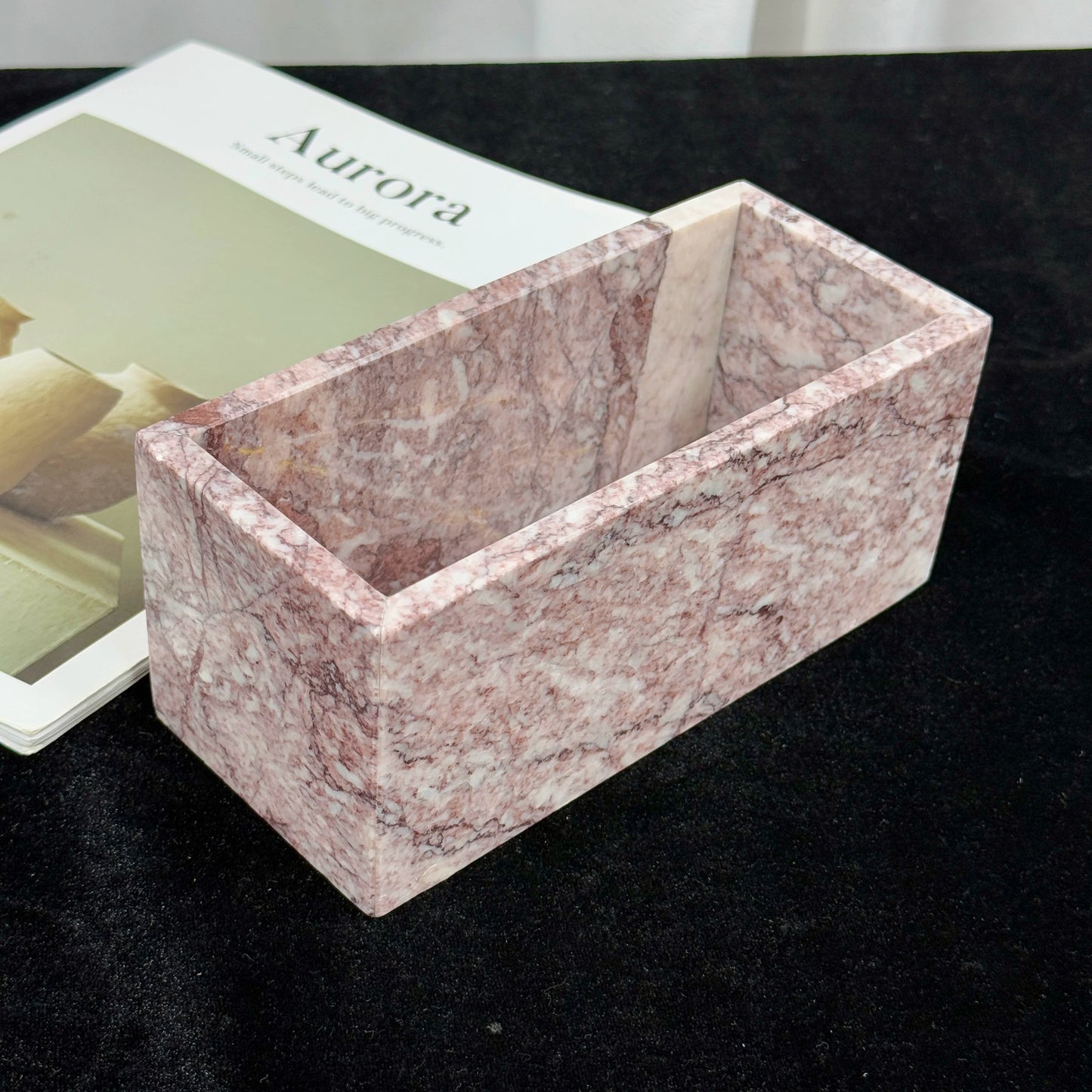 Natural Marble Minimalist Desktop Storage Box