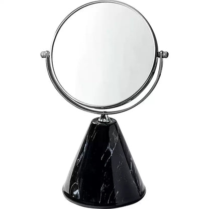 Marble Vein Double-Sided Rotating Vanity Mirror
