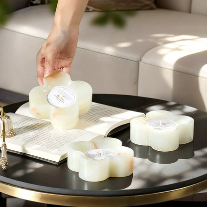 Modern Minimalist Natural Marble Petal Candle Holder