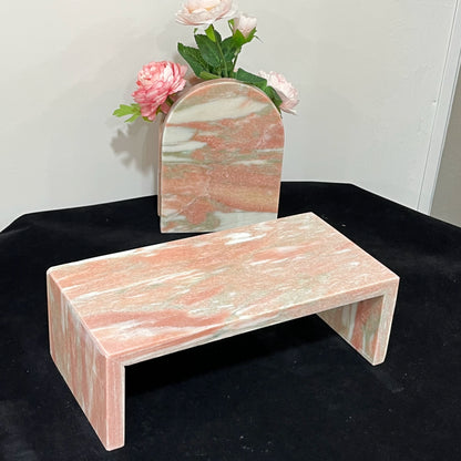 Natural Marble U-Shaped Shelf – Modern Minimalist Storage